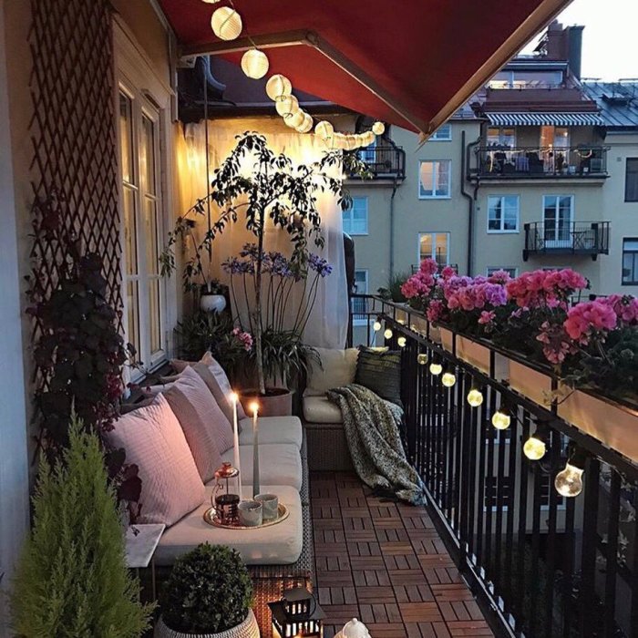 Apartment balcony ideas small decor lovely lights lighting beautiful tiny oasis turn into garden decorative